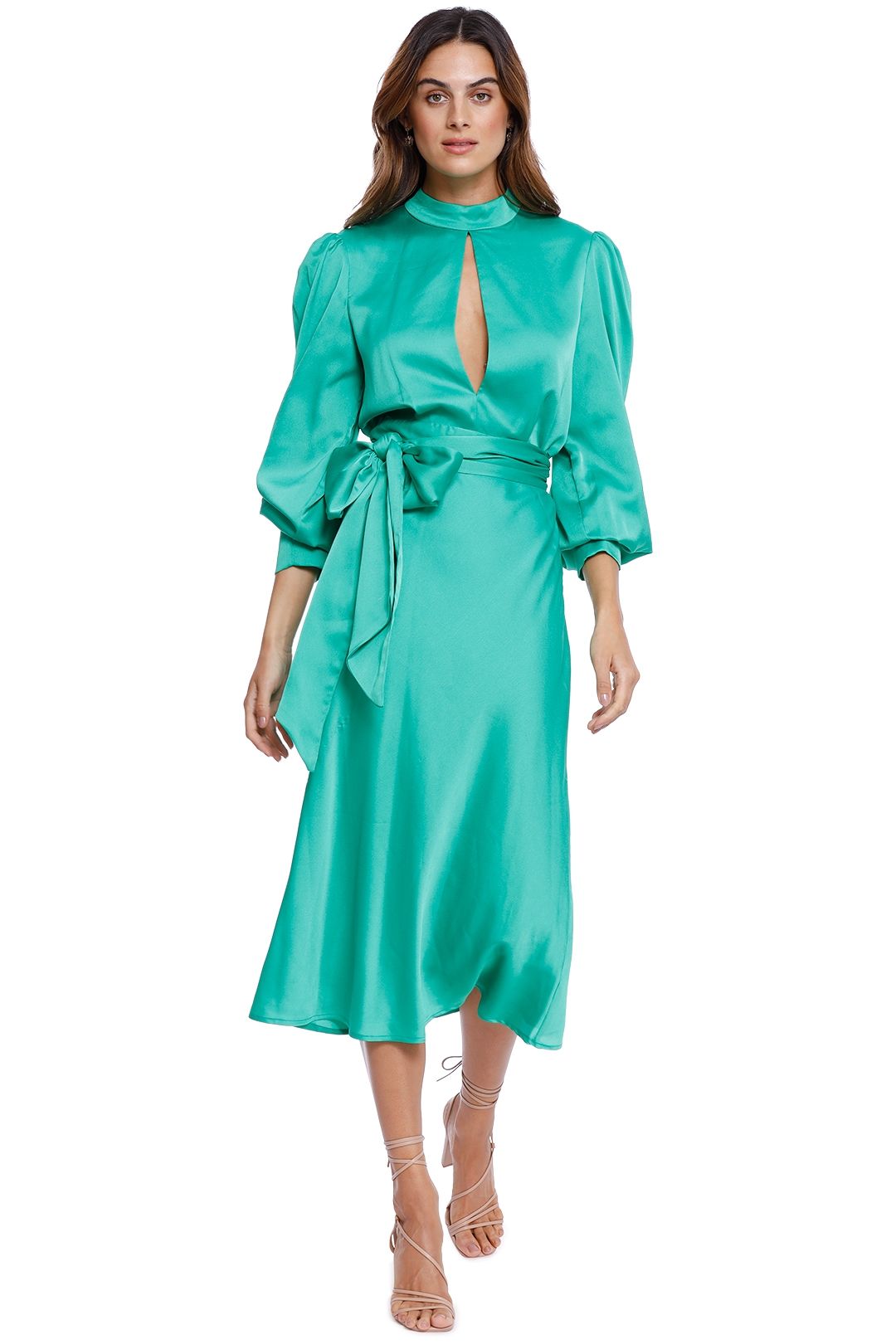 By Johnny Camellia Midi Dress Green Midi