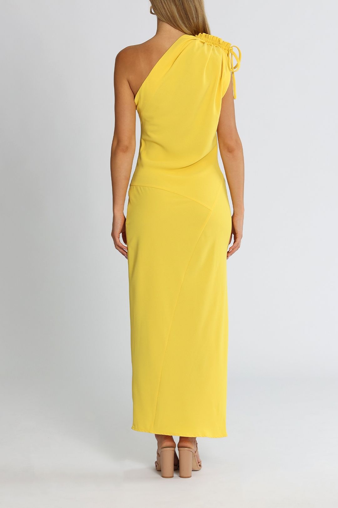 Jasmine One Shoulder Dress Yellow