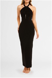 By Johnny Slip Knot Gown Black maxi