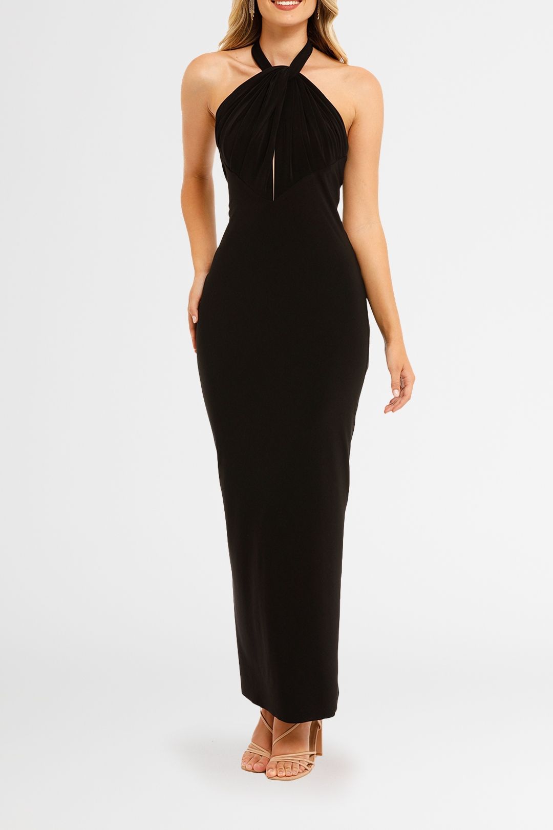 By Johnny Slip Knot Gown Black maxi