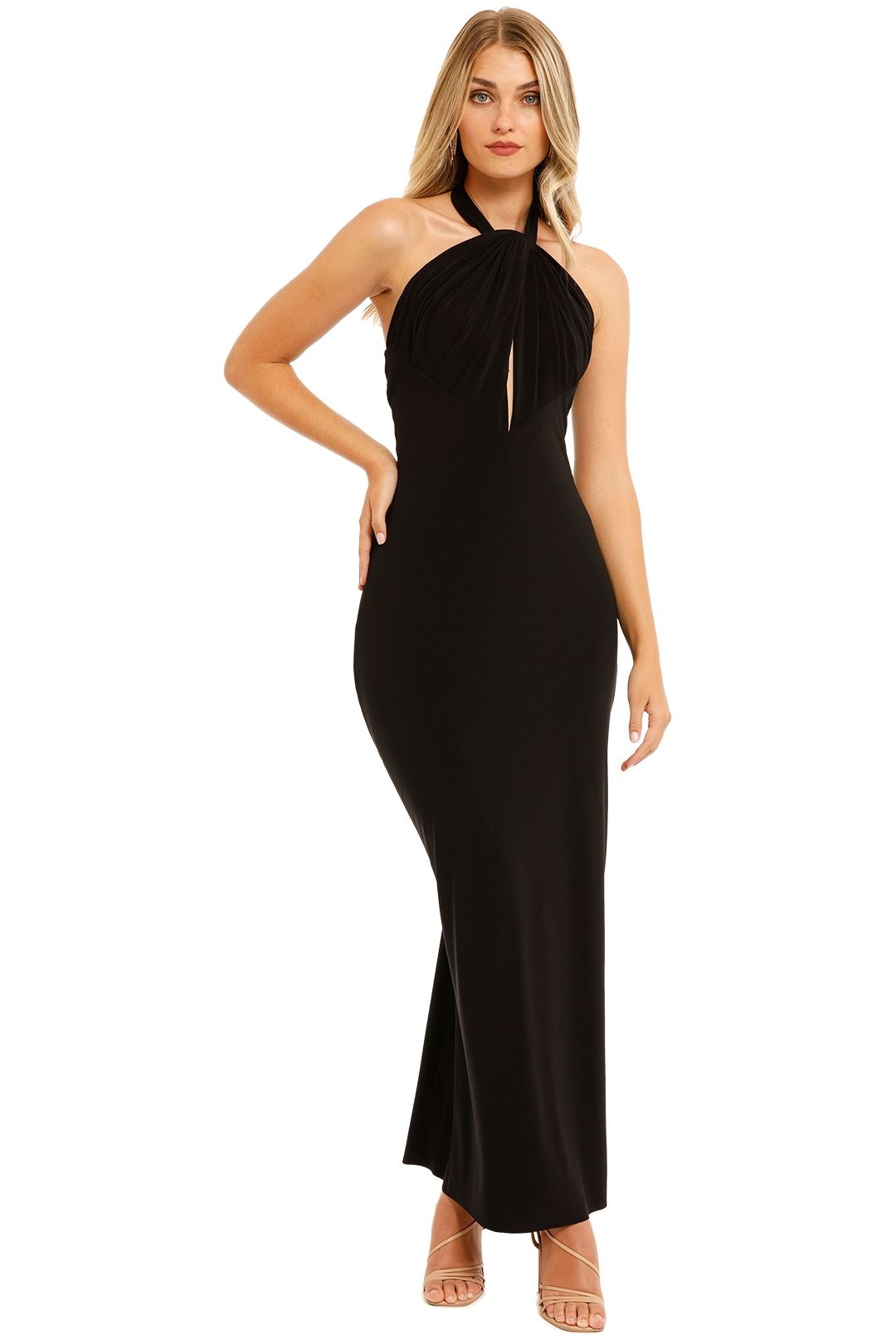 Hire Slip Knot Gown in Black | By Johnny | GlamCorner