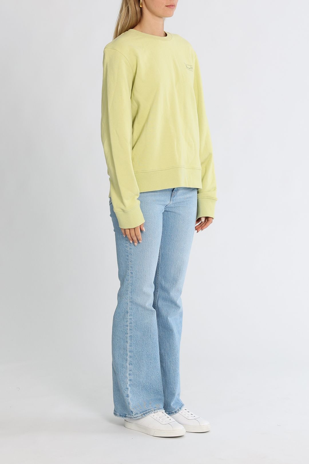 C&M Camilla and Marc Auburn Logo Sweater Sour Lemon Long Sleeves