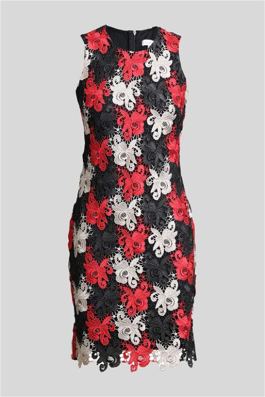 chinese dress ladies Calvin Klein Petite Lace-Trim Sheath Dress Cream 4 P  Shamrock Apparel