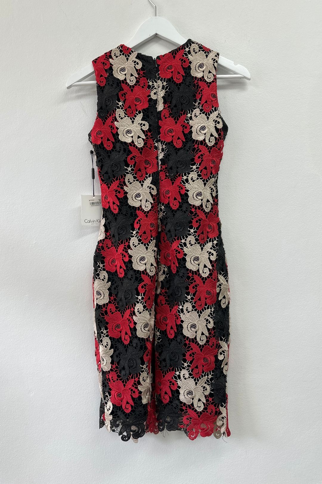 Calvin klein red floral dress clearance