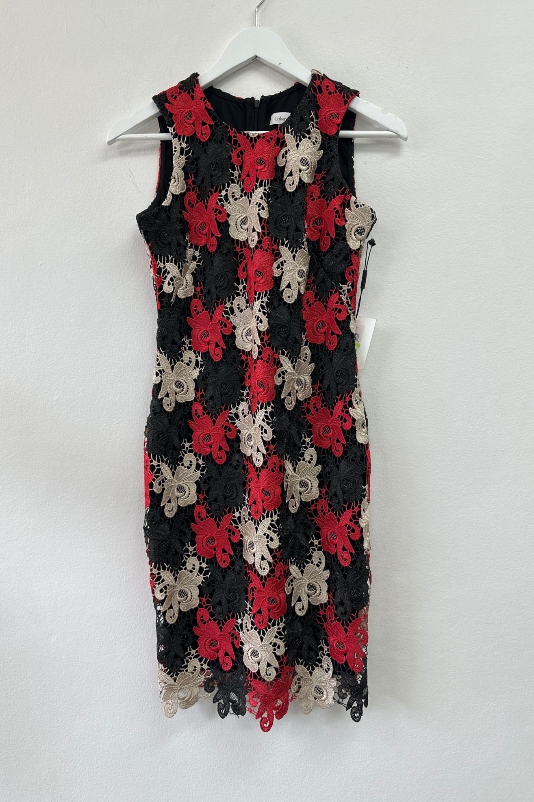 Buy Multi Floral Lace Short Dress | Calvin Klein | GlamCorner Buy Multi Floral Lace Short Dress | Calvin Klein | GlamCorner