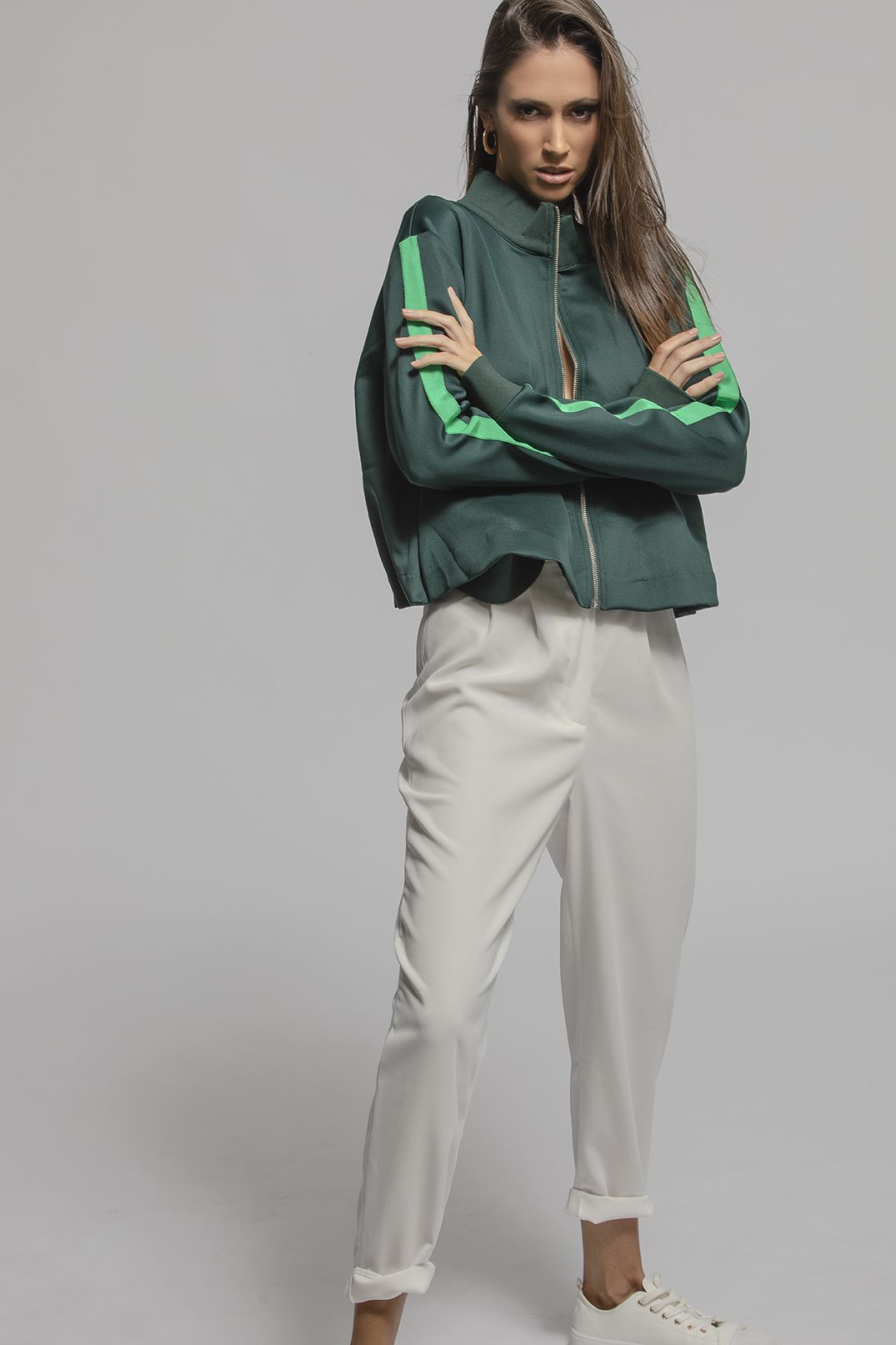 Green track jacket on sale women's