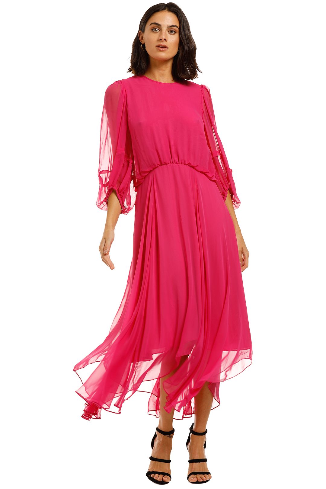 camilla and marc silk pink blush and gold lurex dress Dylan Dress in Pink by Camilla and Marc for Hire
