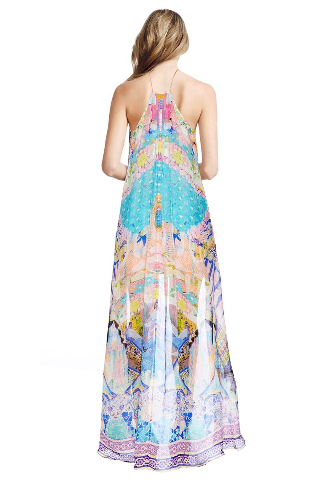 Camilla - Gaudi Tribute Short Sheer Overlay Dress - Prints - Back