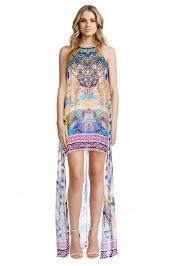 Camilla - Gaudi Tribute Short Sheer Overlay Dress - Prints - Front