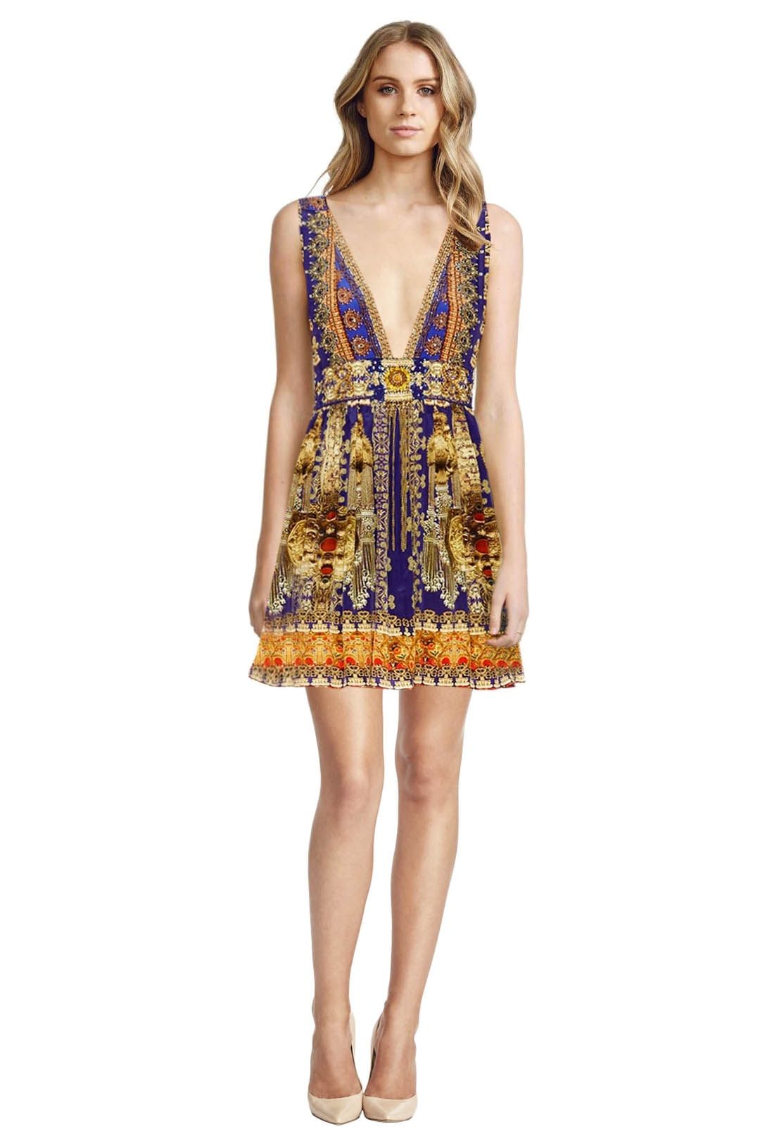 camilla v neck short dress Camilla