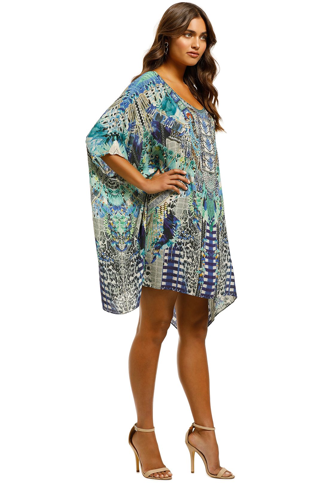 Leave Me Wild Short Round Neck Kaftan by Camilla for Hire