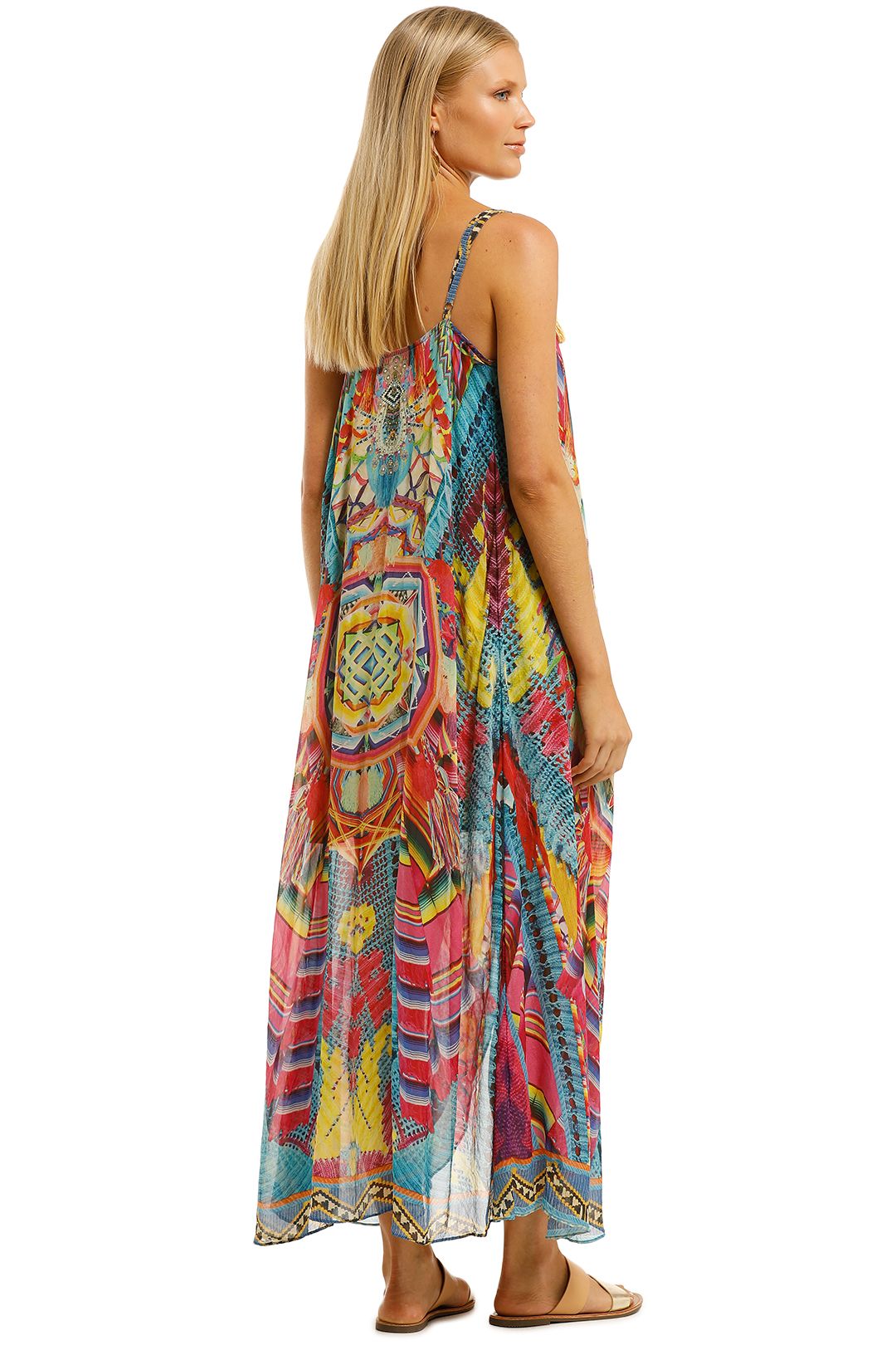 Camilla - Ms Mochilla Mini Dress with Long Overlay - Prints - Back