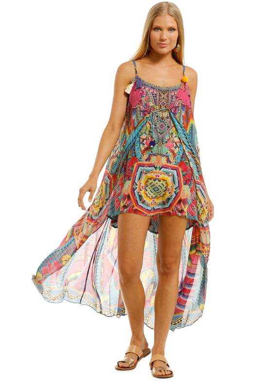 knee length dresses for ladies The Queens Of Creation Mini Dress With Long Overlay