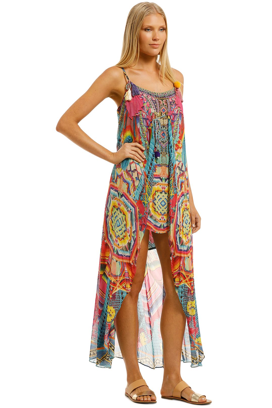 Camilla mini dress with long overlay hotsell