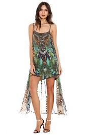 Camilla - Roar of the Wild Sheer Overlay Dress - Prints - Front