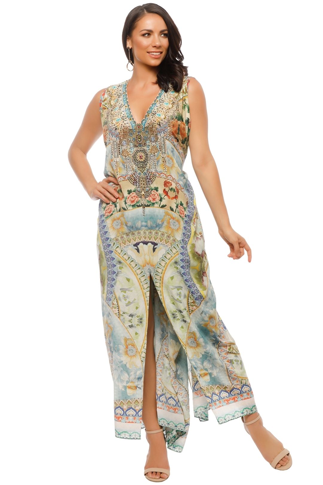 Camilla split front kaftan styling deals