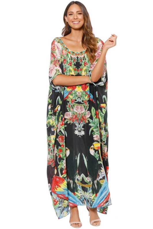ROUND NECK KAFTAN FELINE