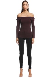 Camilla and Marc - Carole Knit Top - Burgundy - Front