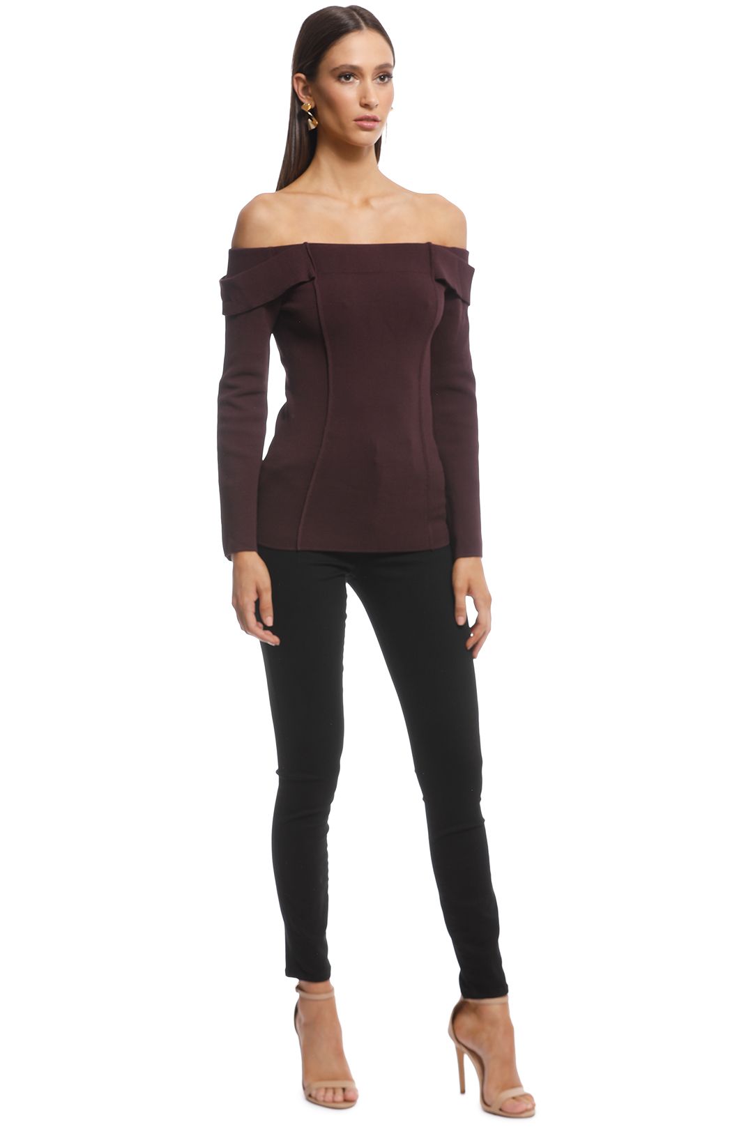 Camilla and Marc - Carole Knit Top - Burgundy - Side