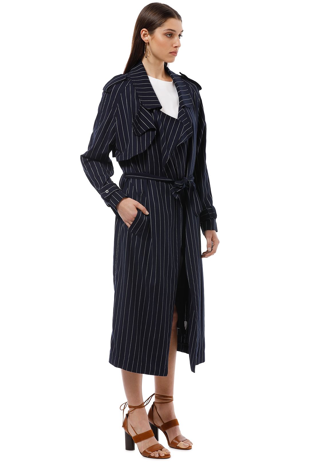 Camilla and Marc - Franca Trench - Navy - Side