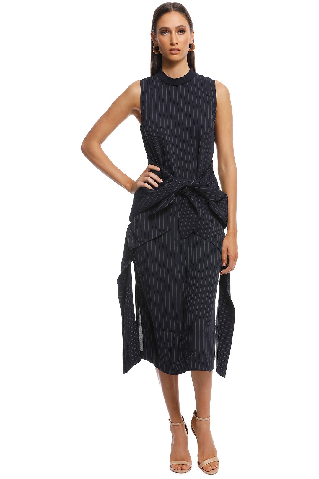 Camilla and Marc - Talon Pinstripe Dress - Navy - Front