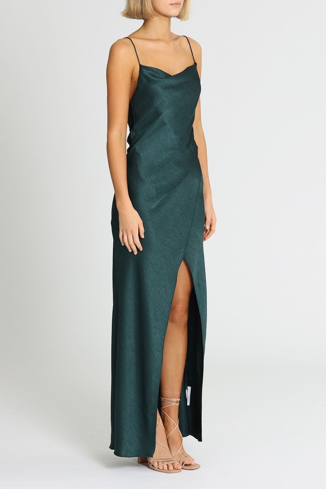 Camilla and Marc Bowery Slip Dress Fitzgerald Green Cowl