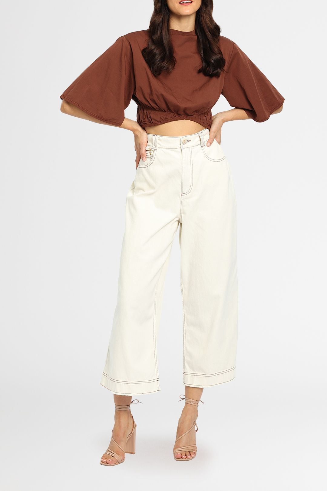 Coppola Top in Brown Camilla and Marc flare