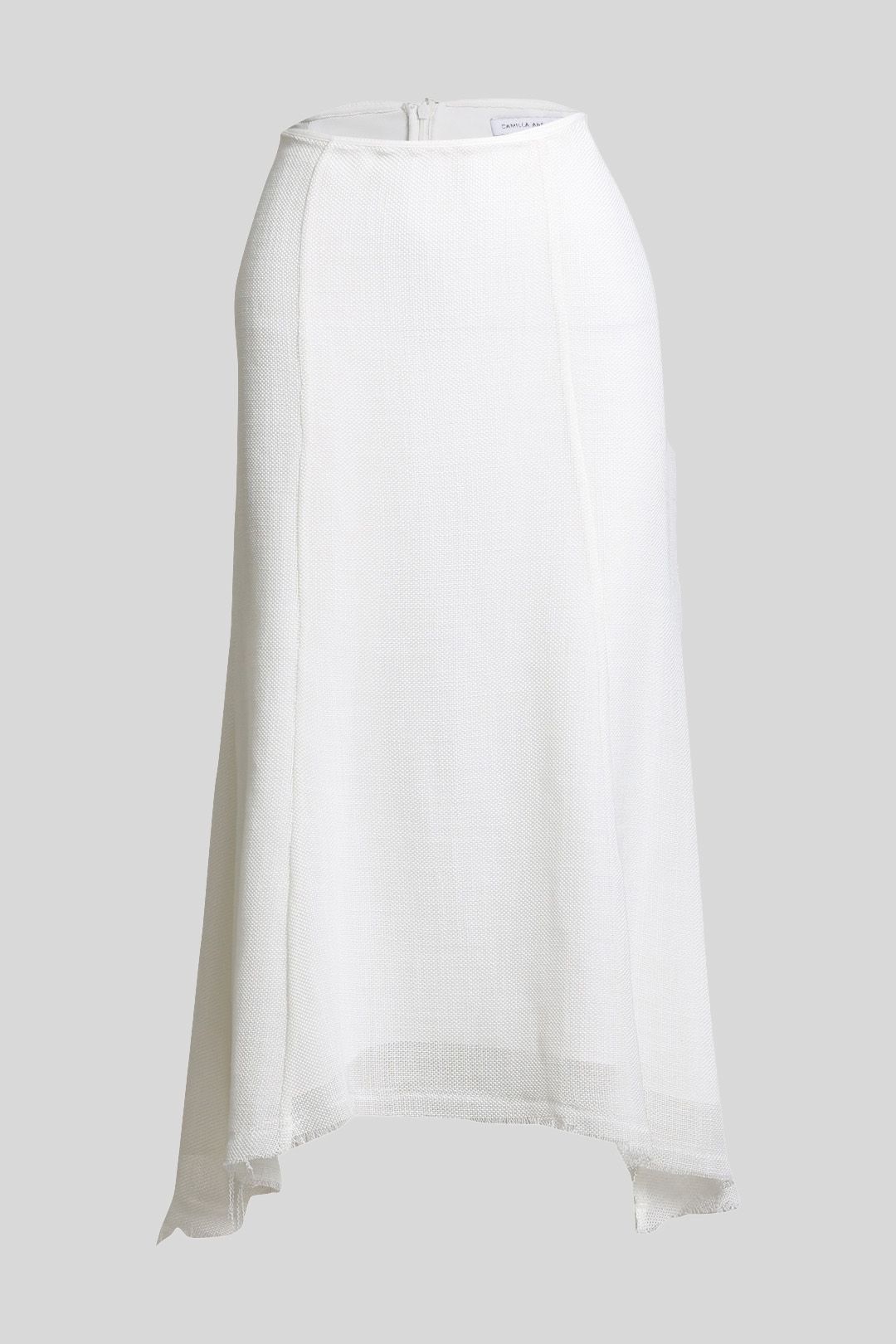 Buy Dove White Flared Vignette Midi Skirt Camilla and Marc GlamCorner
