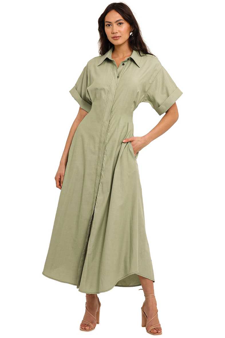 green military shirt dress Roxelana Plus Size Evening Gown In Black