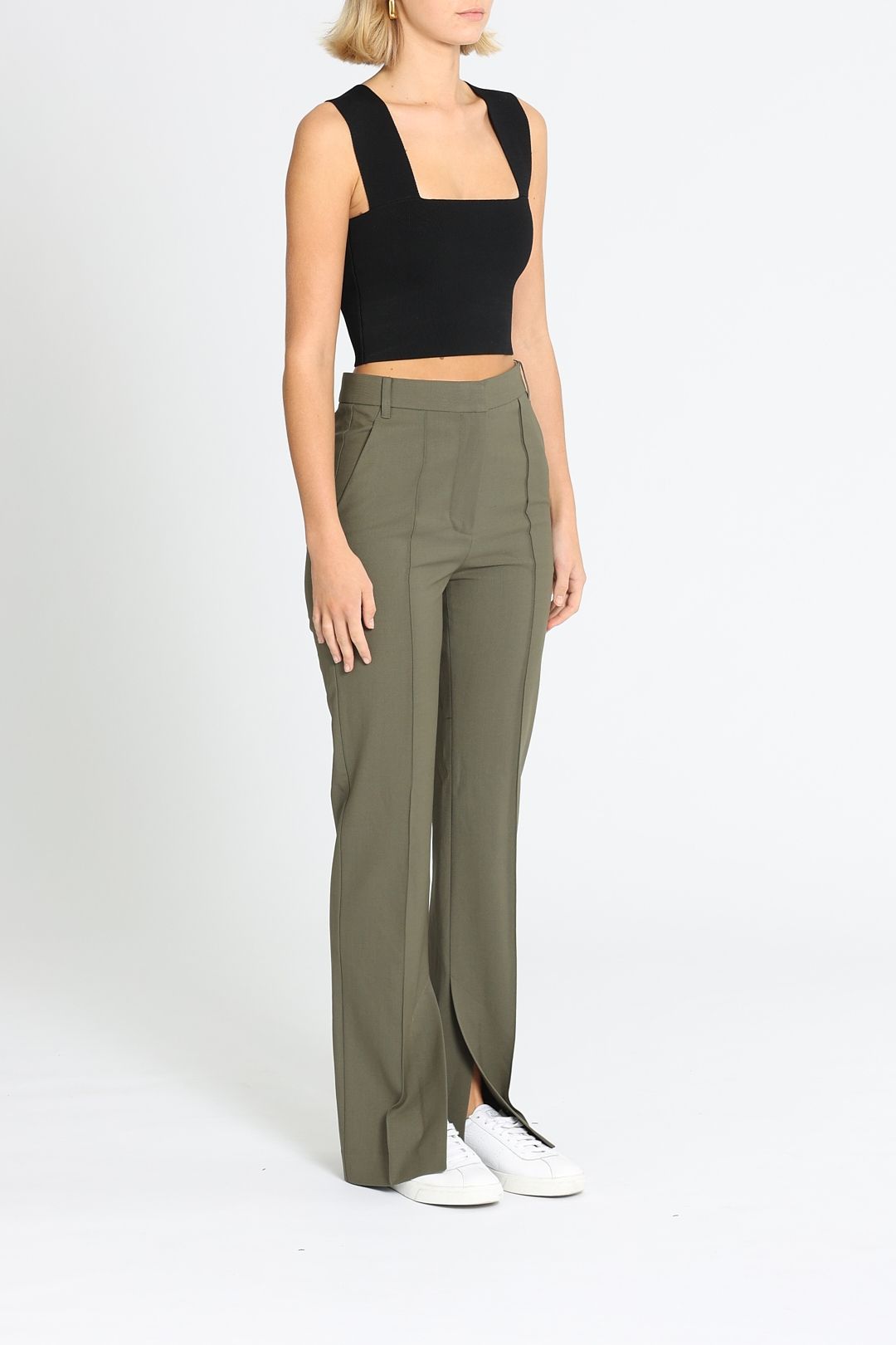 Camilla and Marc Mateo Tailored Pant Willow Green Pleat