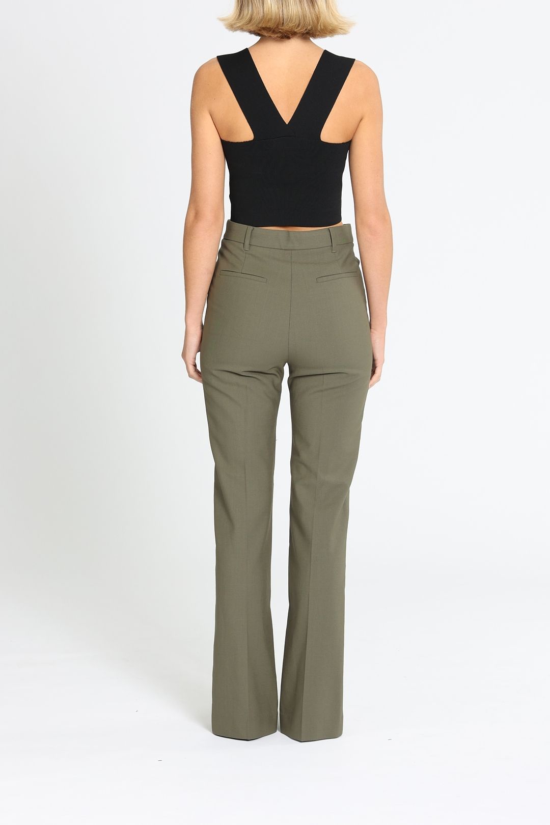 Camilla and Marc Mateo Tailored Pant Willow Green Straight Leg
