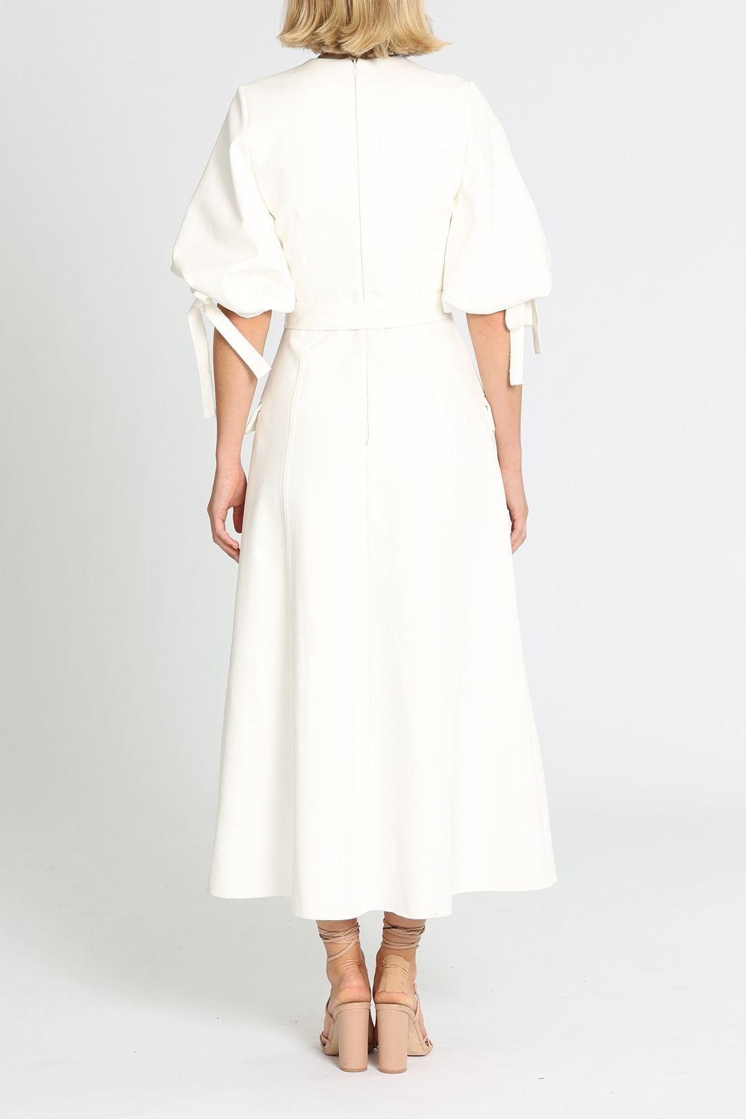 Hire Morgan V Neck Dress in Ivory | Camilla and Marc | GlamCorner