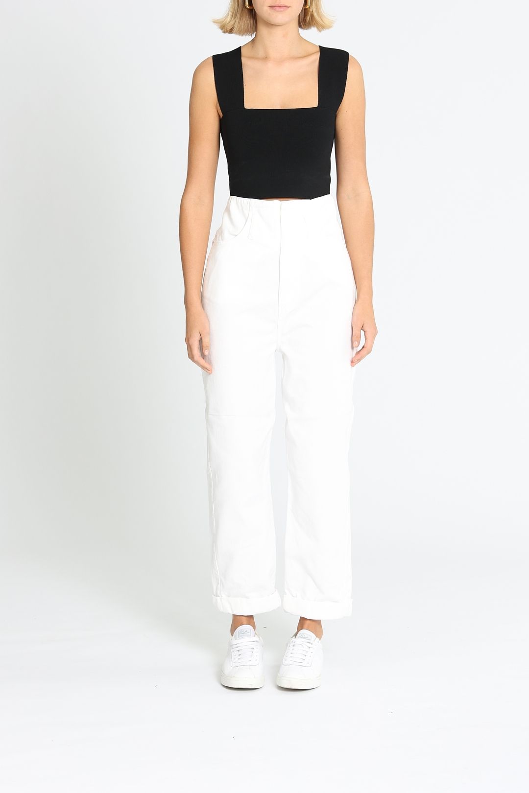 Camilla and Marc Remi Paper Bag Jean White