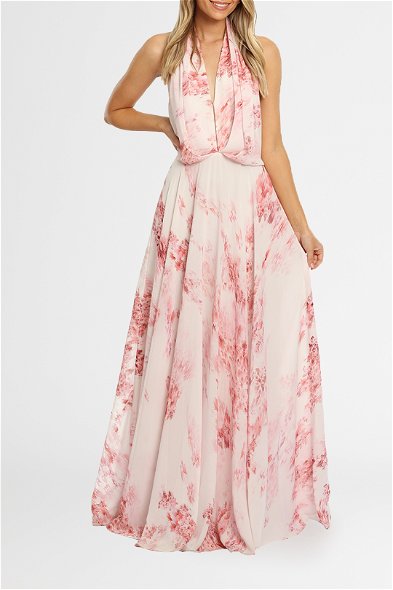 green emerald velvet dress Shimmer Spell Maxi Dress Pink/Gold / M