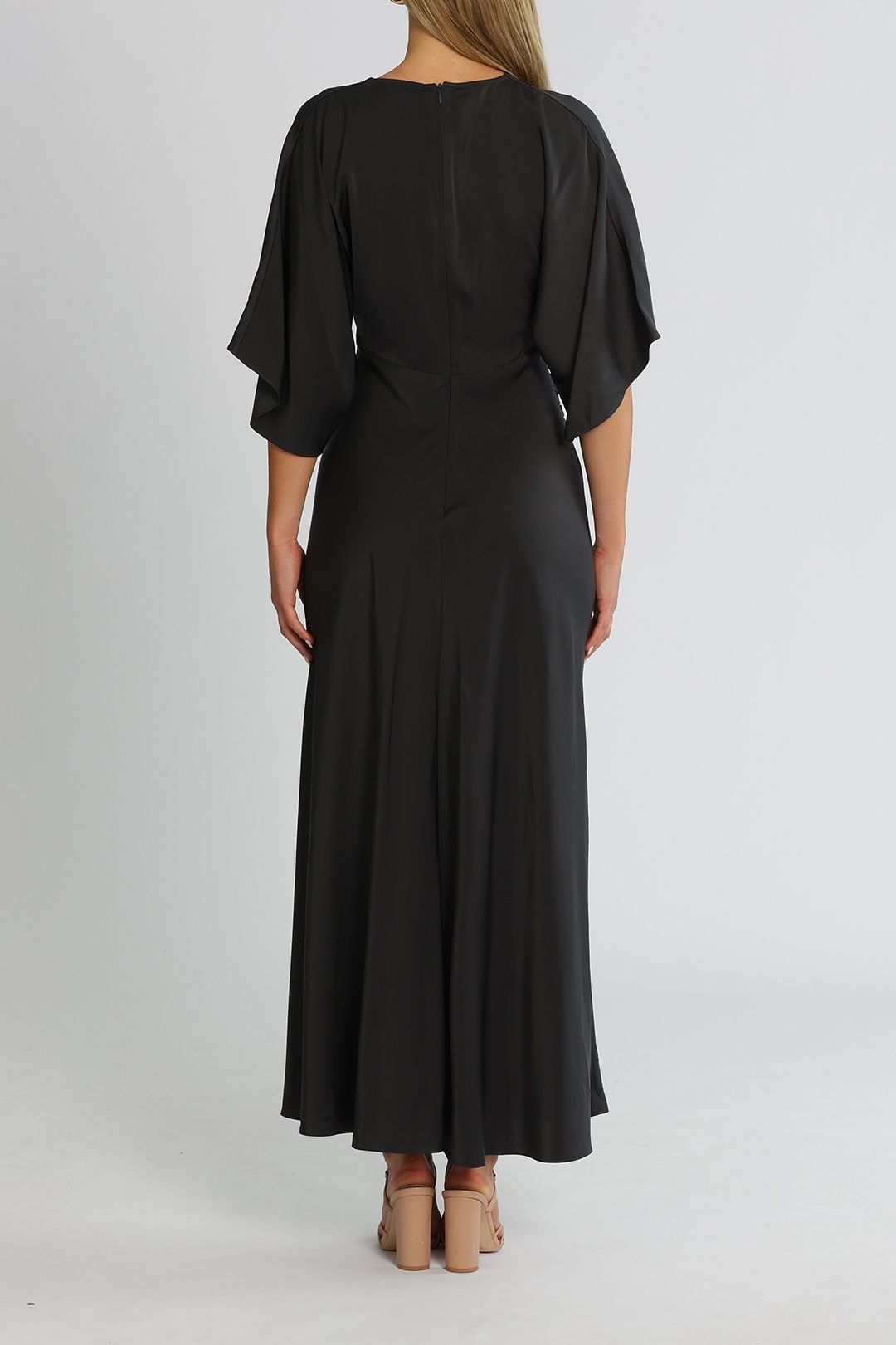 Hire Sola Split Dress in Charcoal | Camilla and Marc | GlamCorner