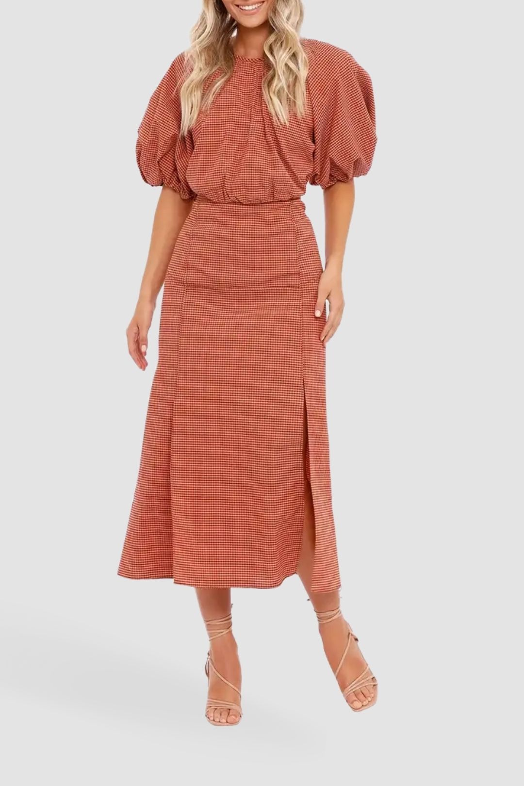 Vega Dress Pink Check