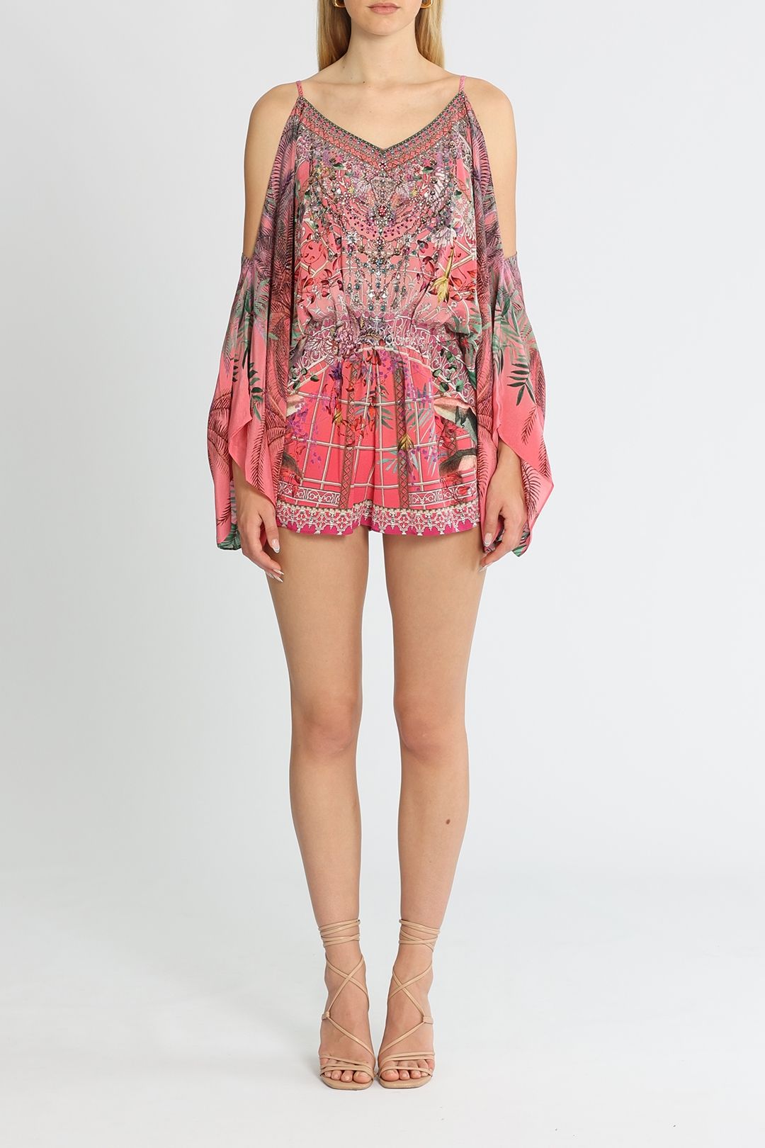 Camilla drop shoulder playsuit top