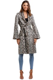 Camilla Flared Sleeve Trench Animal Print Kakadu Boo