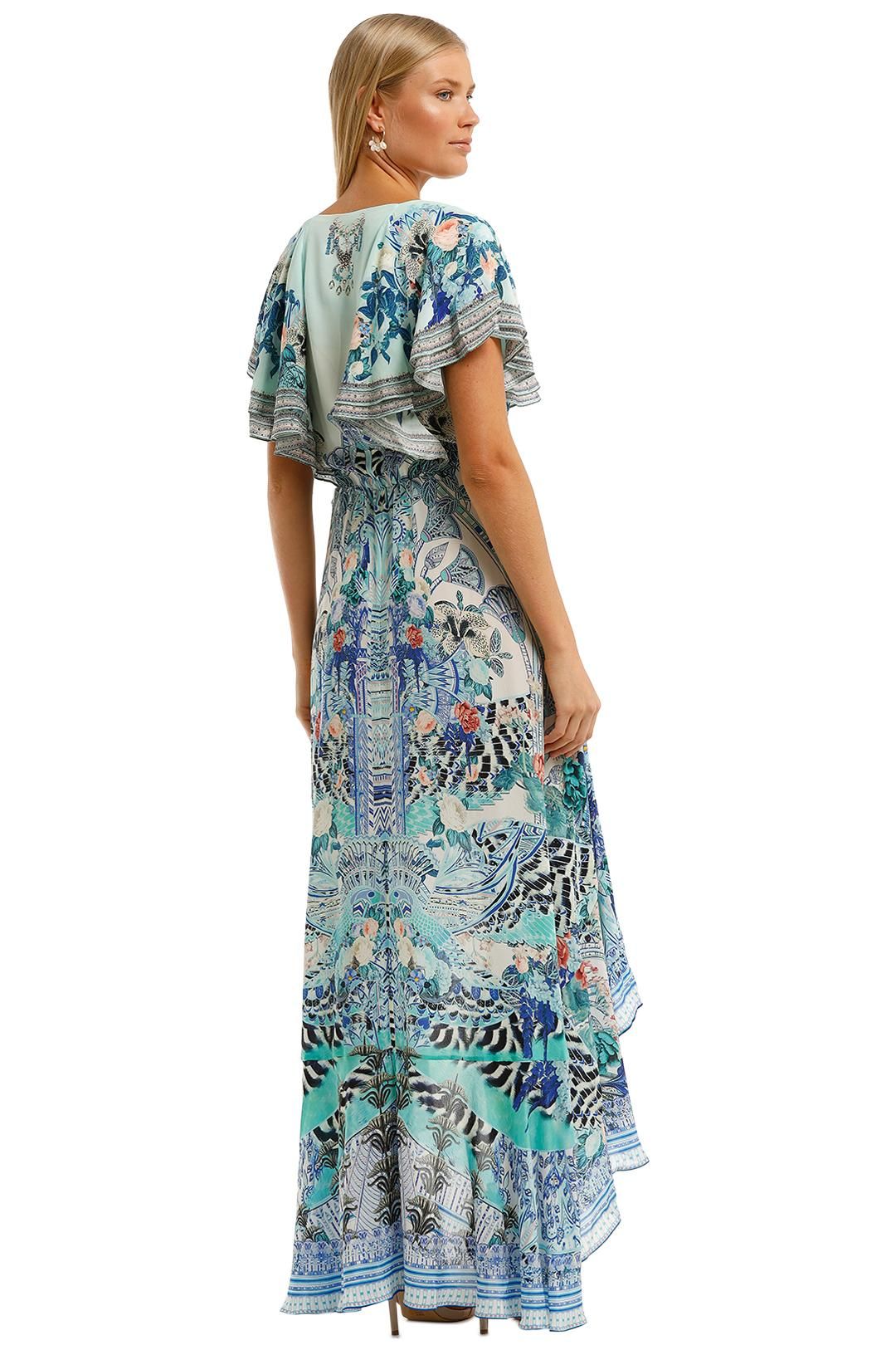 Camilla frill sleeve long dress clearance
