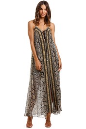 Camilla Lace Up Front Dress Kakadu Boo