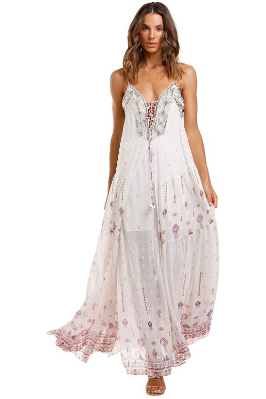 Lace Up Front Dress | Camilla | GlamCorner