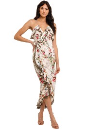Camilla Long Wrap Dress With Frill Star Crossed Lovers