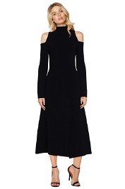 Camilla & Marc - Lindevall Cut Out Shoulder Dress - Black - Front