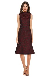 Camilla & Marc - Monochrome Dress - Maroon - Front