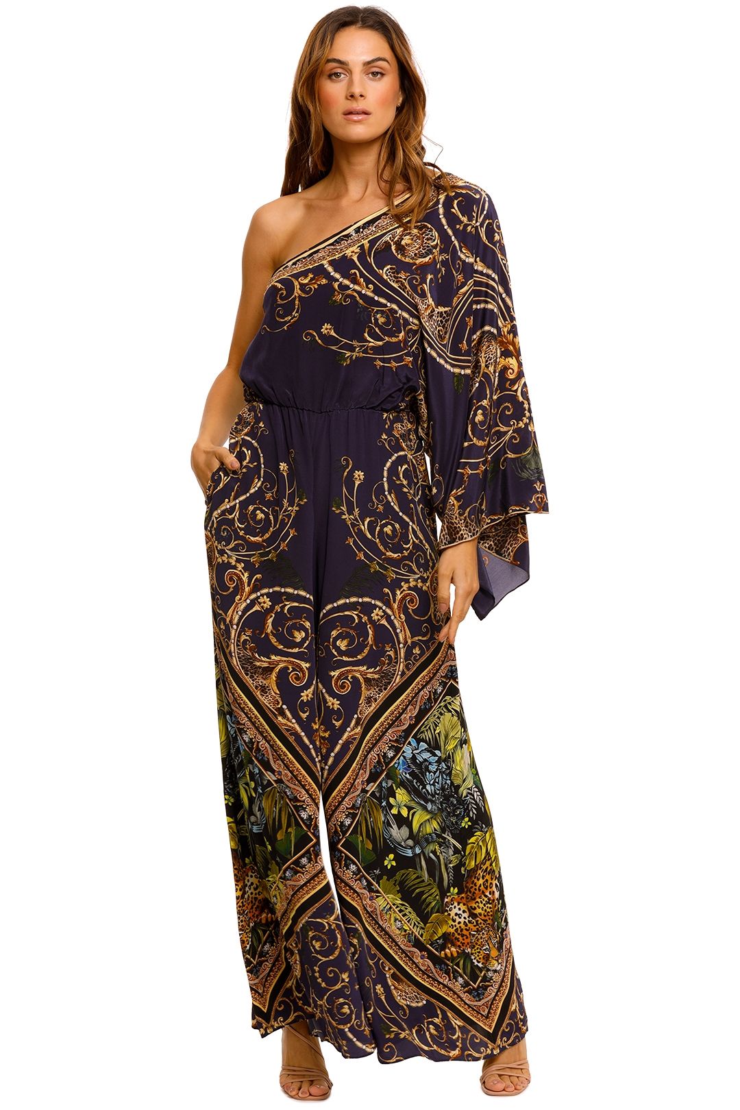 Camilla One Shoulder Flared Jumpsuit