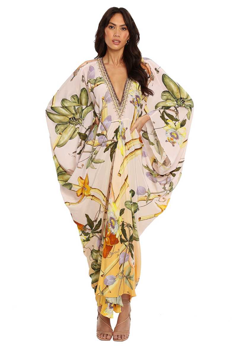 formal kaftan dresses australia Misty Lustre kaftan dress in black – Philosophy Australia
