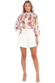 Camilla Raglan Button Up Shirt Sew In Love floral