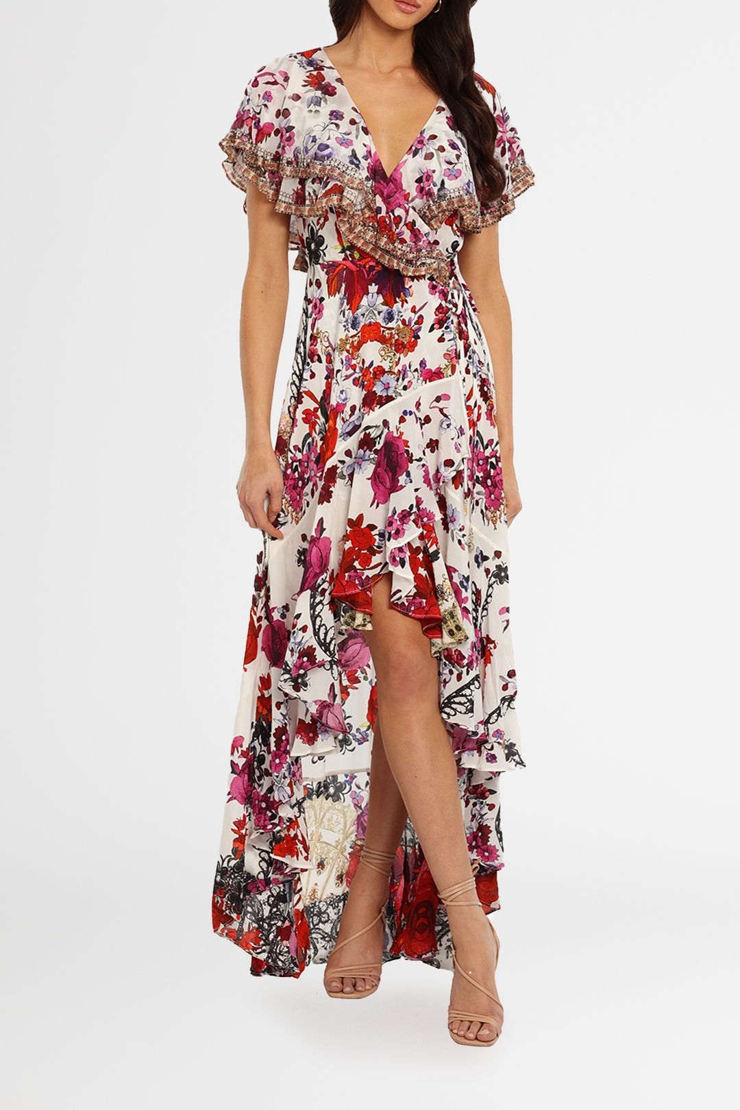 Camilla Reign Of Roses Tiered Midi Dress