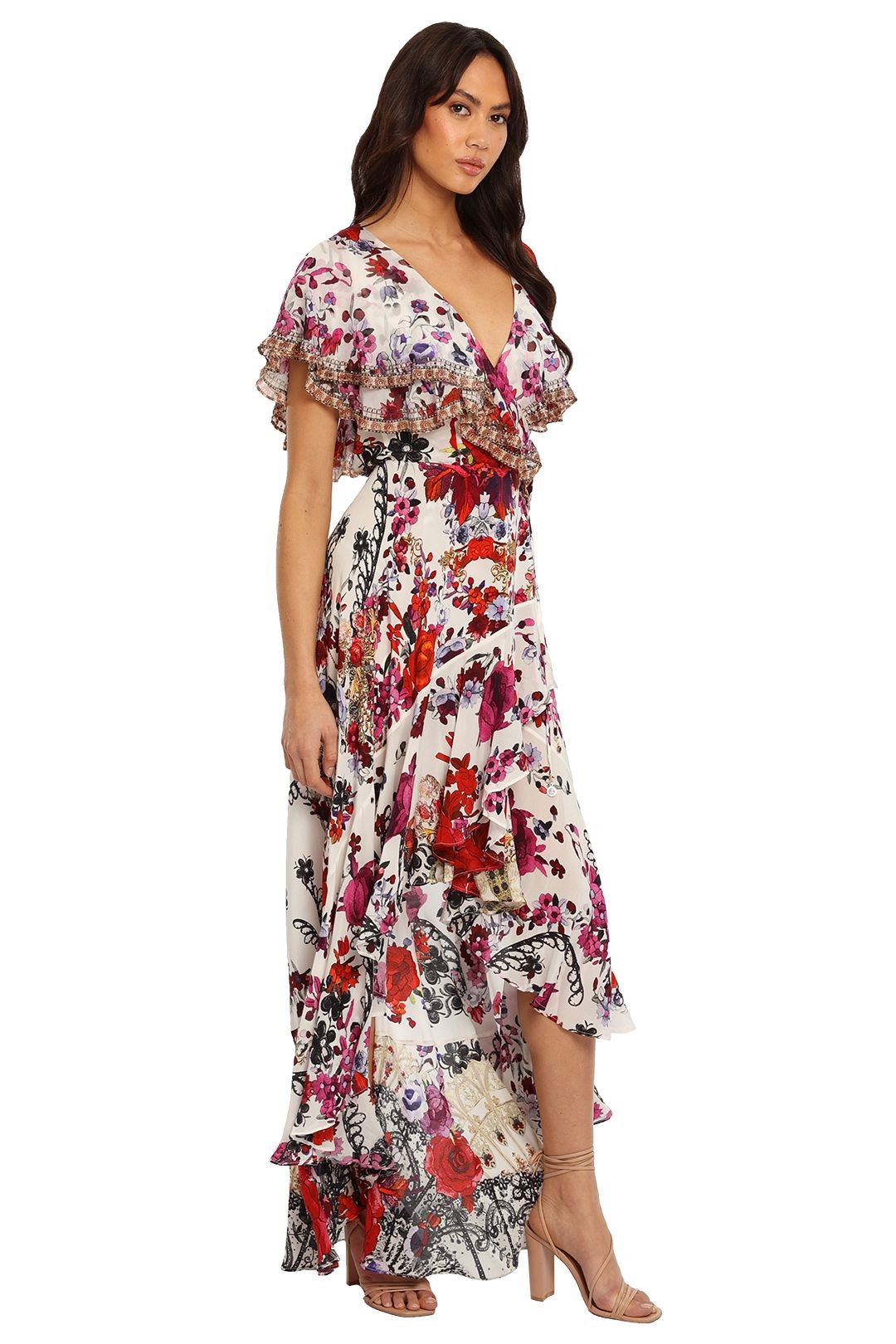 Camilla Reign Of Roses Tiered Midi Dress floral