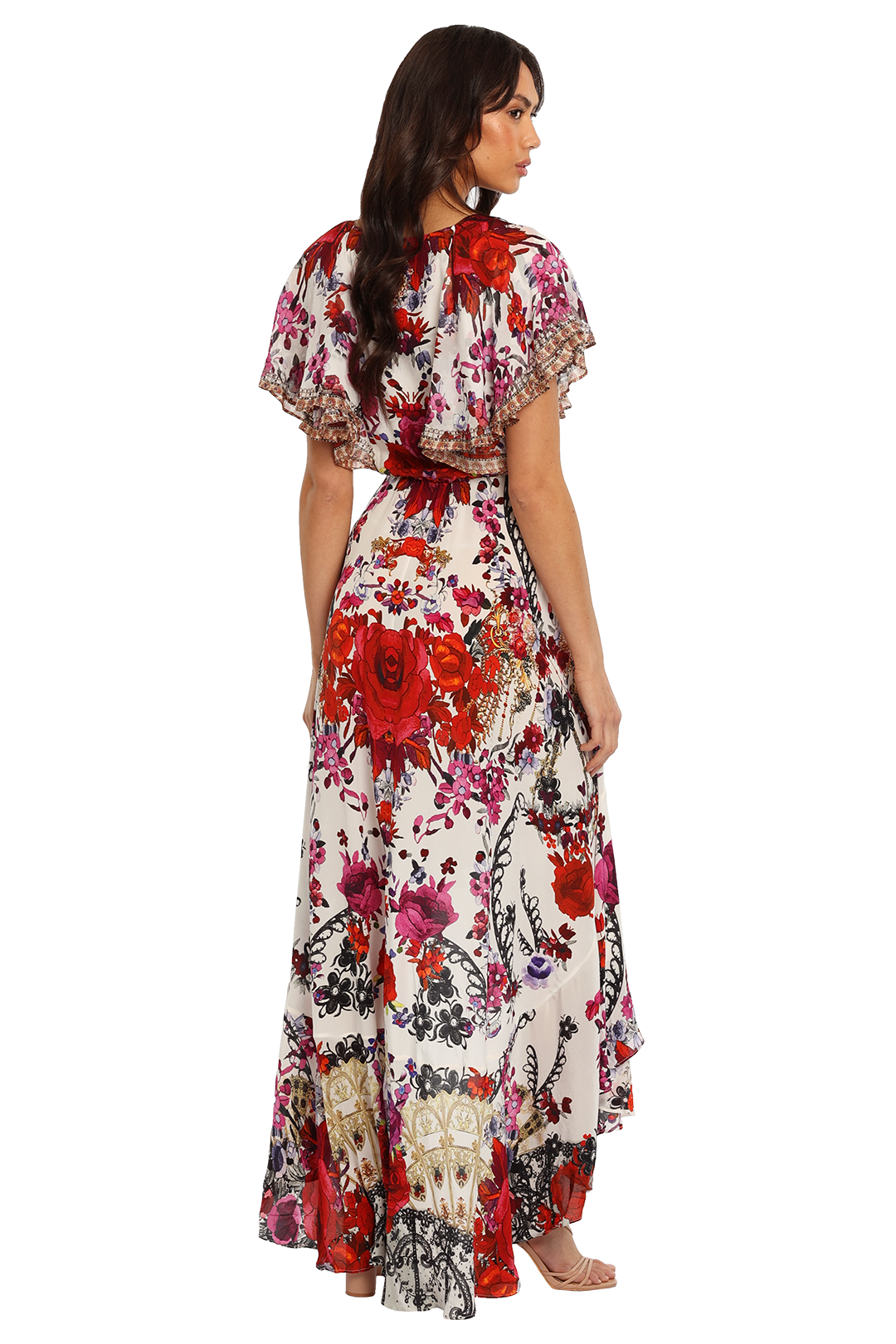 Camilla Reign Of Roses Tiered Midi Dress High-low